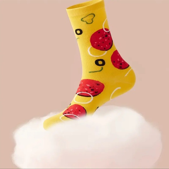 Socks, Men’s Funny Pizza Pattern Crew Socks, NEW, One Size, Packaged Like… - Picture 6 of 13